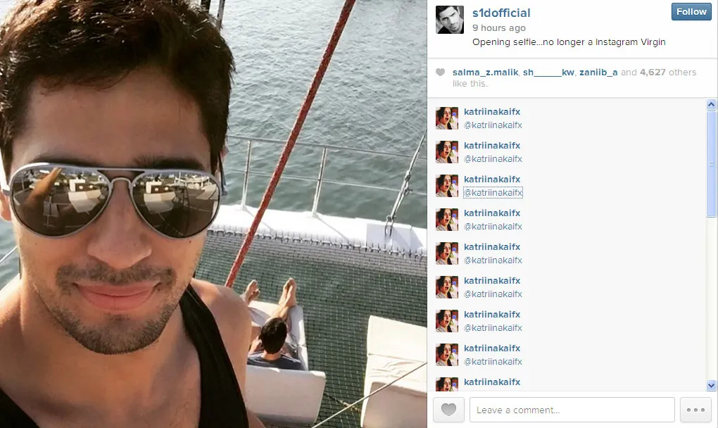 Ini dia Sidharth Malhotra dengan selfie tampannya di tengah lautan @instagram.com/s1dofficial