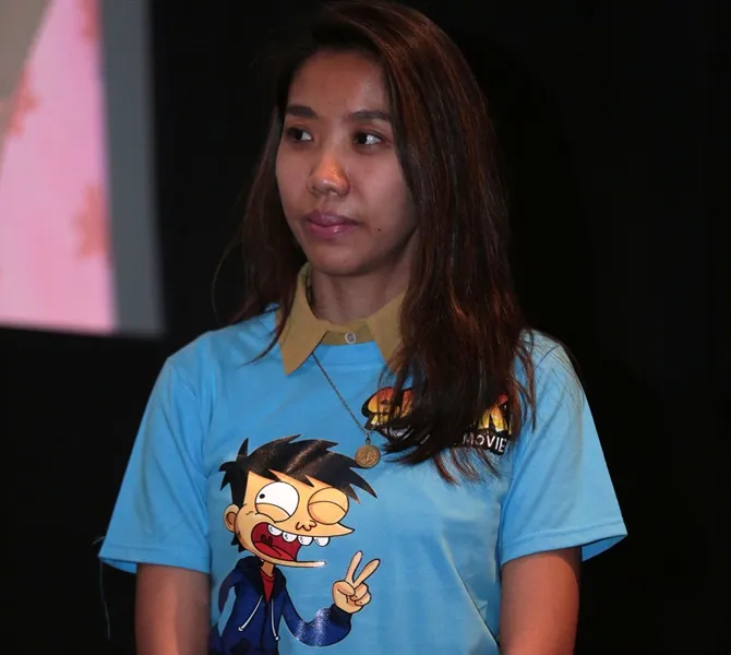 Erica, selaku produser, membebaskan para sutradara berkreasi dalam film layar lebar Juki. (Credit: KapanLagi.com/Muhammad Akrom Sukarya)