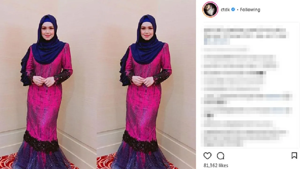 Siti Nurhaliza kembali langsing © instagram.com/ctdk