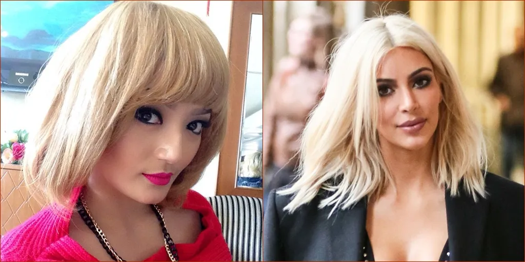 Siti Badriah vs Kim Kardhasian. ©instagram siti badriah+splash