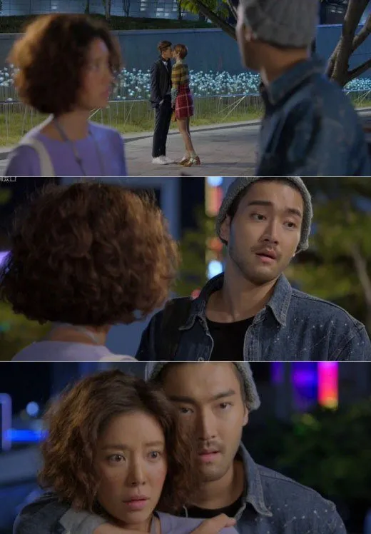 Siwon saat memeluk Hwang Jung Eum dari belakang. ©hancinema.net