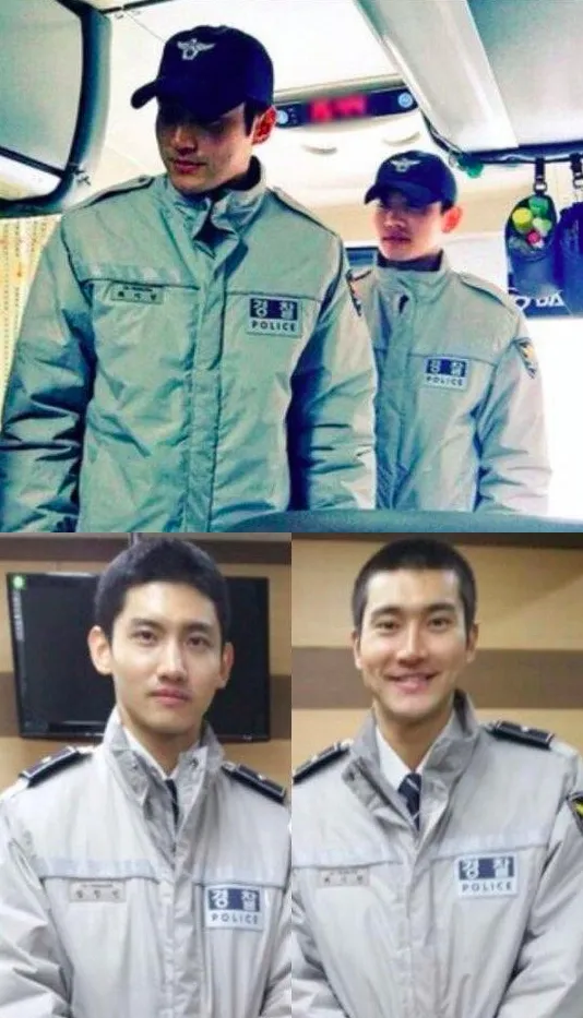 Choi Siwon dan Changmin TVXQ telah bertugas sebagai polisi. © soompi.com