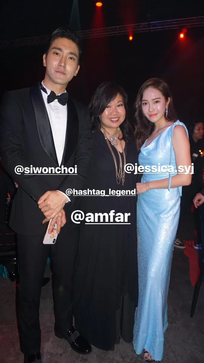 Foto Siwon dan Jessica di acara AmFar Gala Dinner 2018 Hong Kong © instagram.com/bigdaddyglam