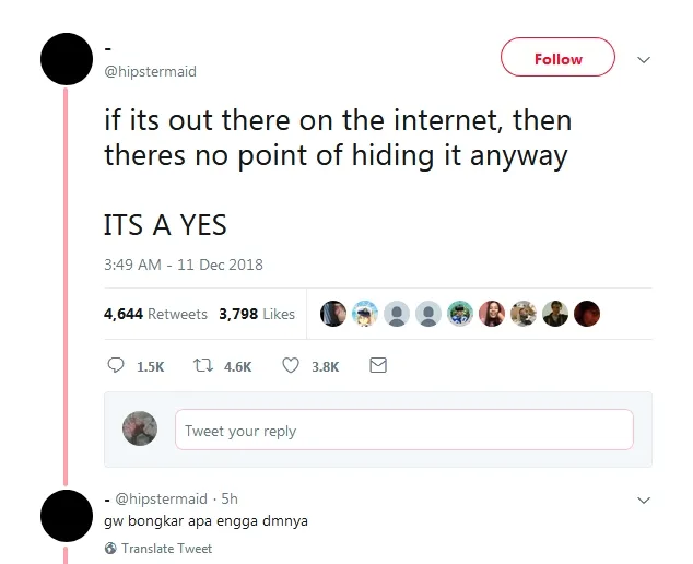 © Twitter/hipstermaid