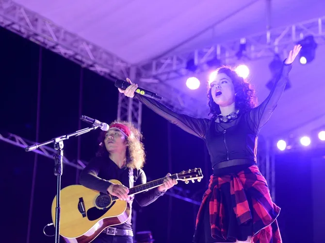 Wizzy juga hadir memeriahkan konser Slank ke-34. © KapanLagi.com/Bayu Herdianto