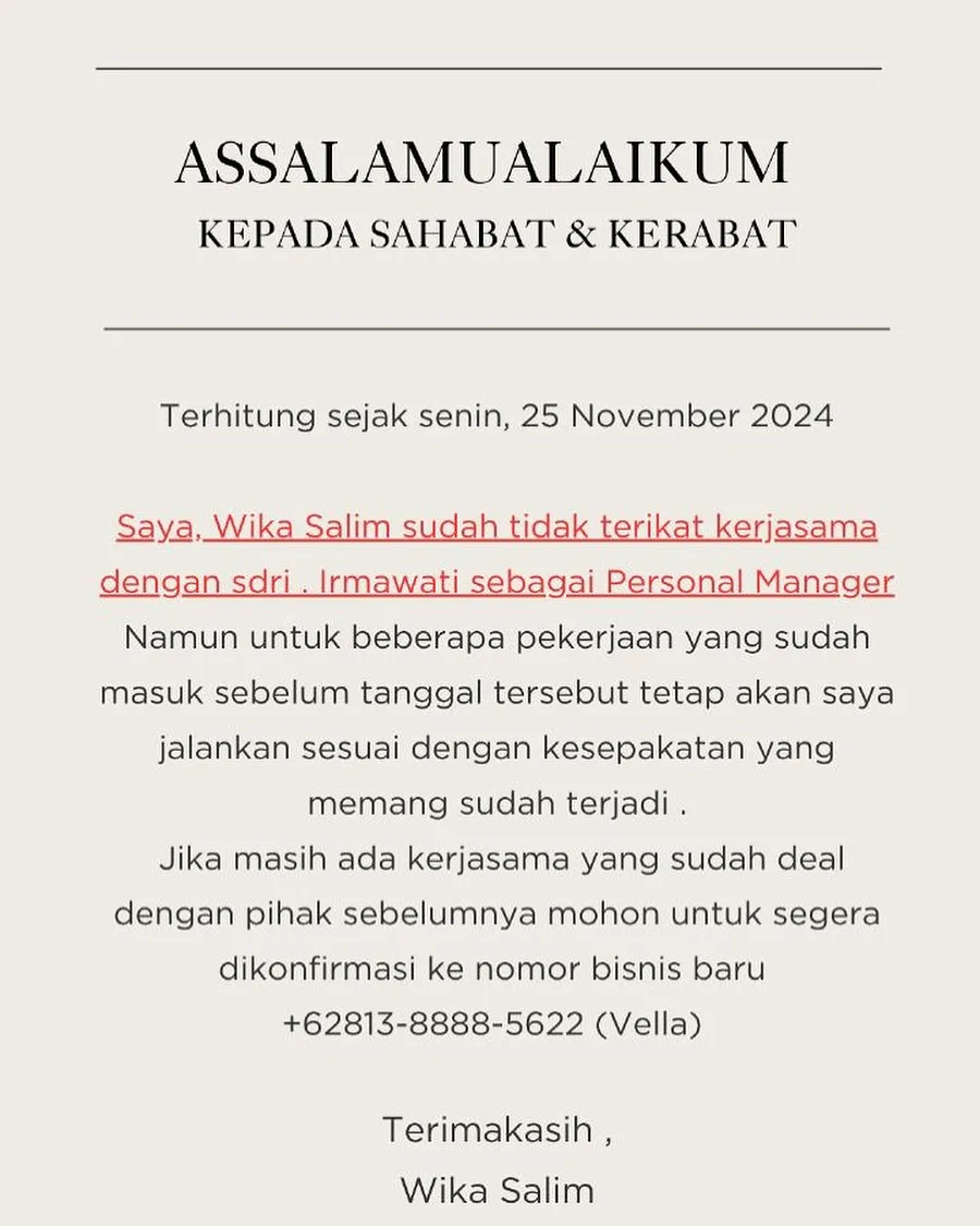 Instagram/wikasalim