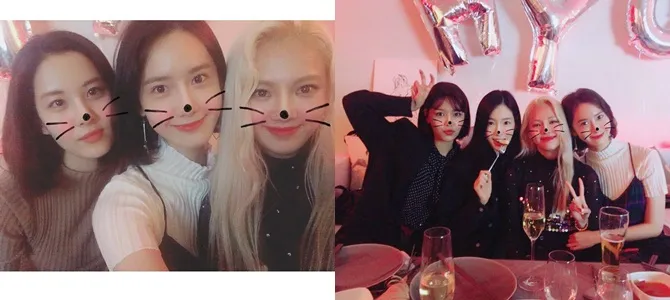 SNSD saat merayakan ultah Hyoyeon © instagram.com/watasiwahyo