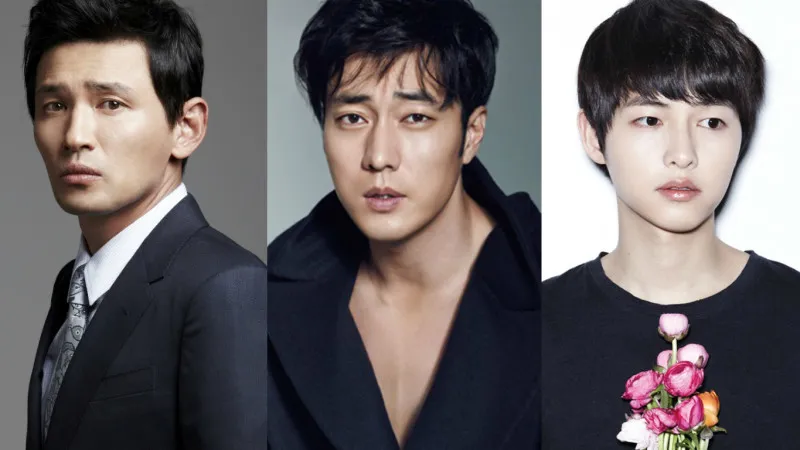 Hwang Jung Min, So Ji Sub, dan Song Joong Ki akan main film bareng. © soompi.com