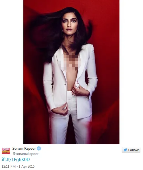 Super seksi! Asli atau hanya godaan April Mop? @twitter/Sonamakapoor