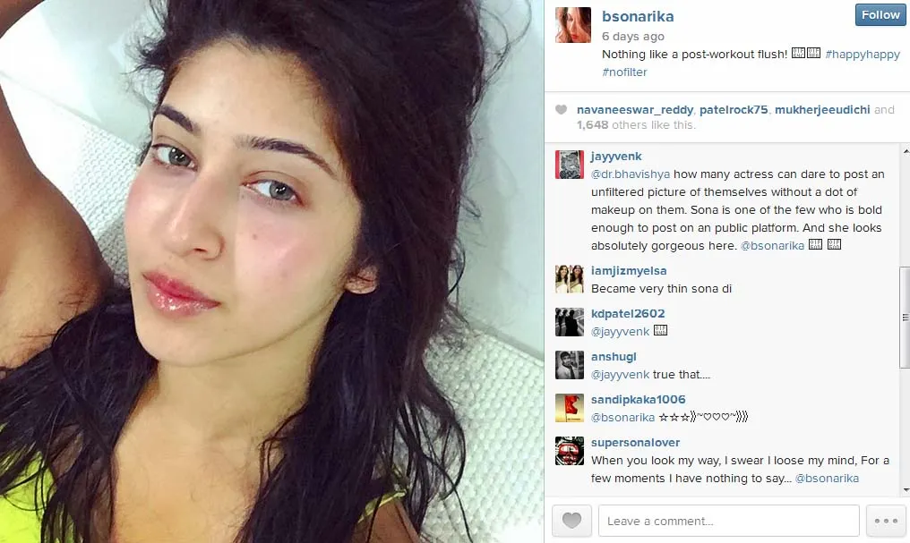 Pipi Sonarika terbakar setelah olah raga, tetap cantik kan? @instagram/bsonarika
