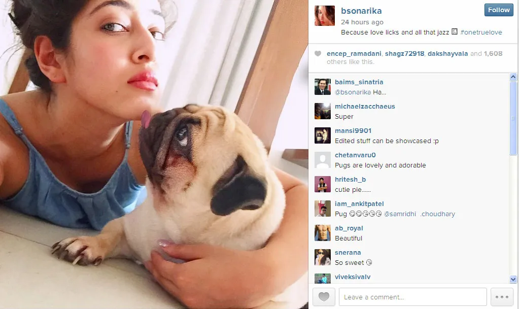 Ini dia yang gemar jilati Sonarika Bhadoria setiap hari @instagram.com/bsonarika