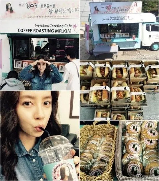 Kiriman makanan ini adalah bentuk dukungan fans Song Ji Hyo dari China. ©ohkpop.com