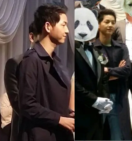 Song Joong Ki saat datang ke pesta pernikahan teman sekolah. ©allkpop.com