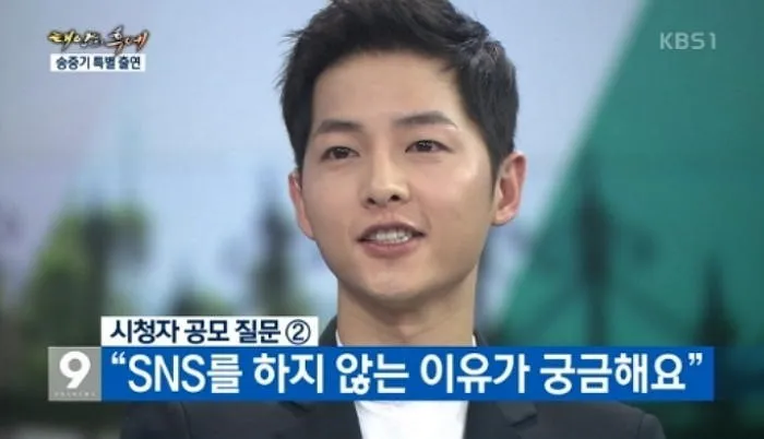 Song Joong Ki saat tampil di News9 © KBS