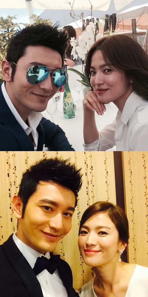 Song Hye Gyo dan Hwang Xiaoming selca bareng saat di Prancis @soompi.com