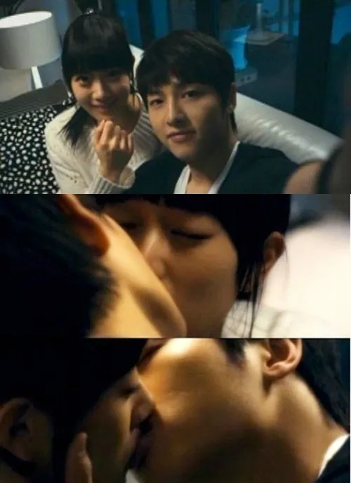 Clara dan Song Joong Ki lakukan adegan ciuman. ©soompi.com