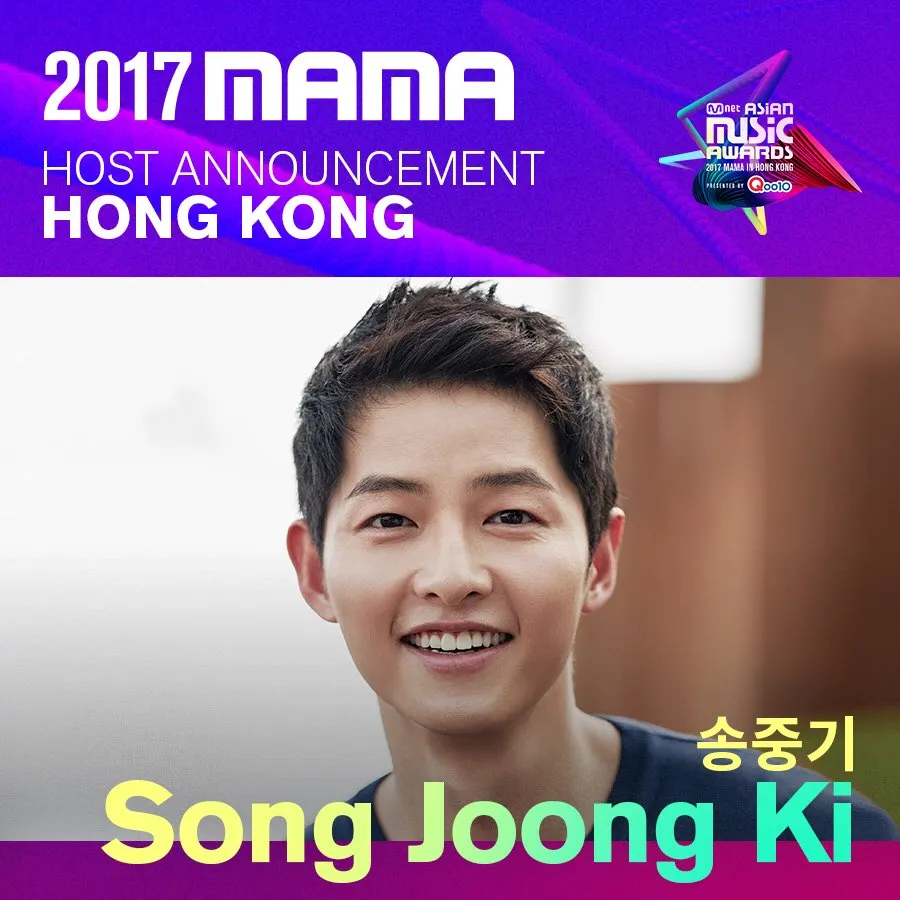 Song Joong Ki jadi host acara puncak MAMA 2017 © twitter.com/mnetmama