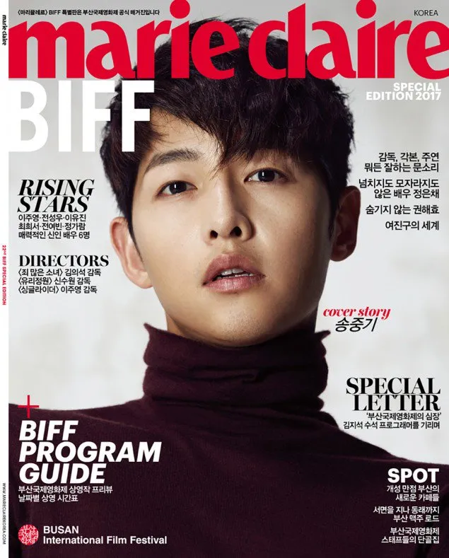 Song Joong Ki jadi cover Marie Claire edisi special. © Marie Claire