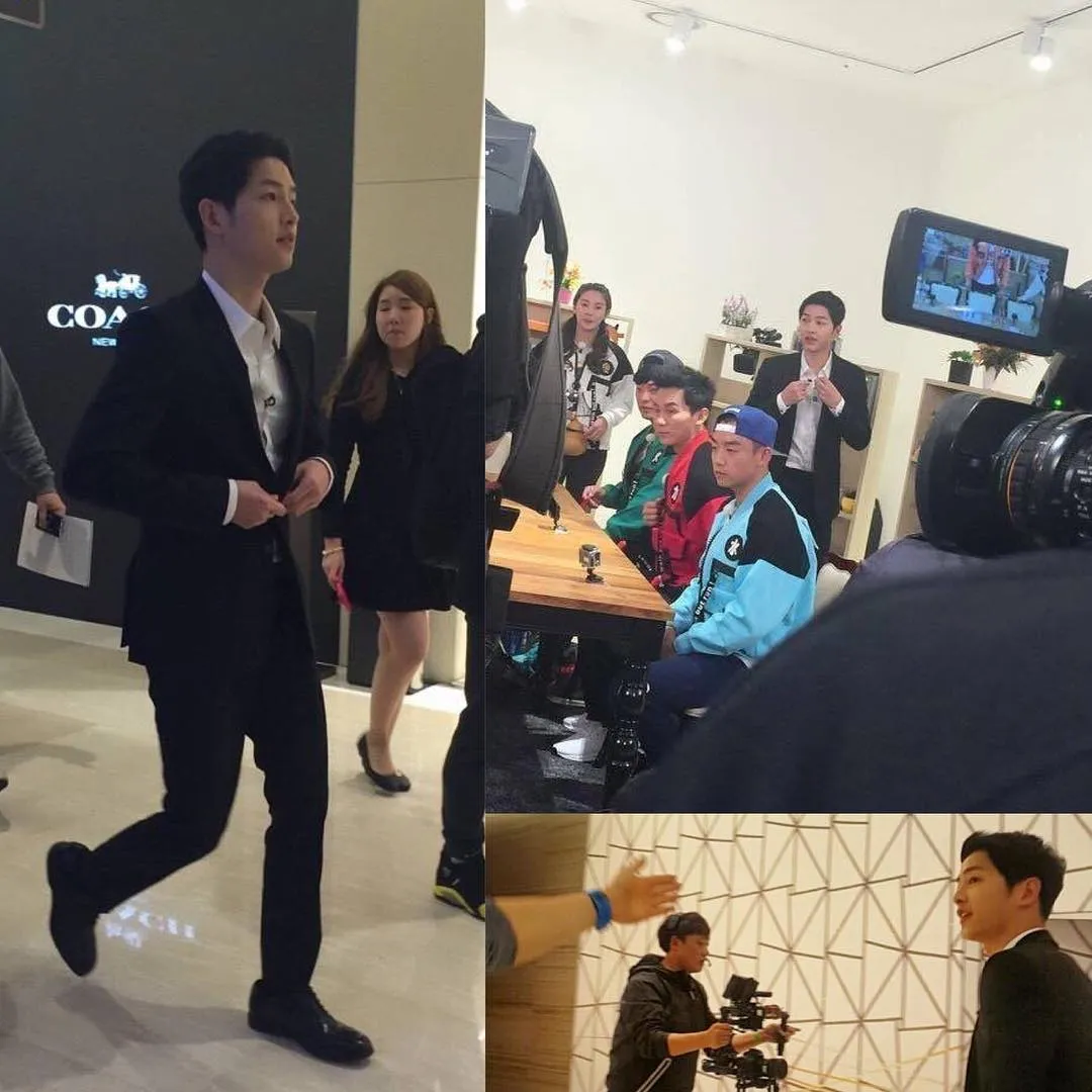 Song Joong Ki saat sedang syuting Running Man China, Running Brothers. ©Instagram/songjoongkidaily