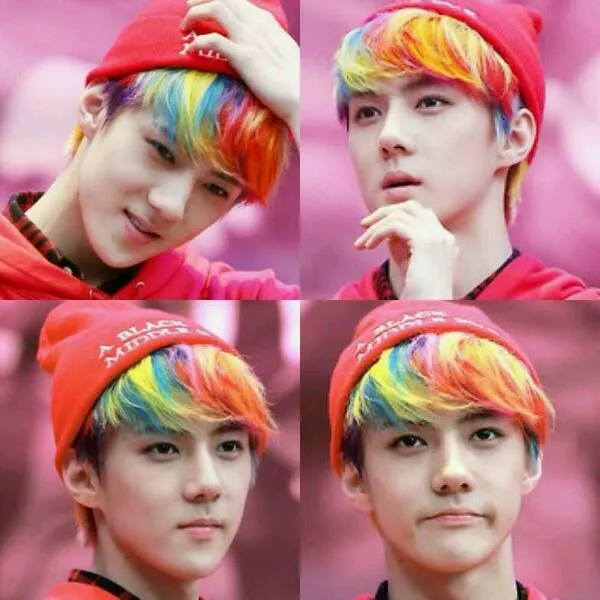 Rambut Pelangi Sehun