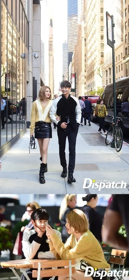 Momen Sooyoung dan Minho saat jalan berdua di New York. ©dispatch.co.kr