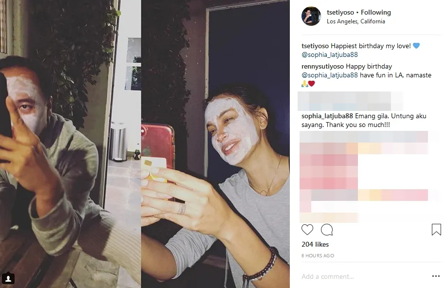 Begini cara Tio menyampaikan selamat ultah ke Sophie ©instagram/tsetiyoso