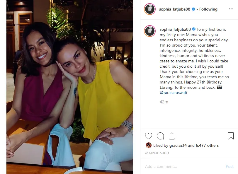Eva Celia dan Sophia Latjuba ©instagram.com/sophia_latjuba88