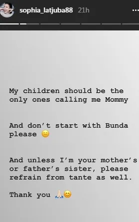 Sophie hanya izinkan anak-anaknya memanggil Mommy ©instagram/sophia_latjuba88