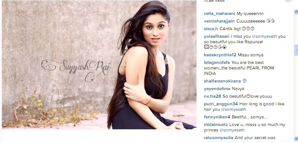 Pose Soumya Seth ini yang sanggup menuai pujian dari fans @instagram.com/somyaseth