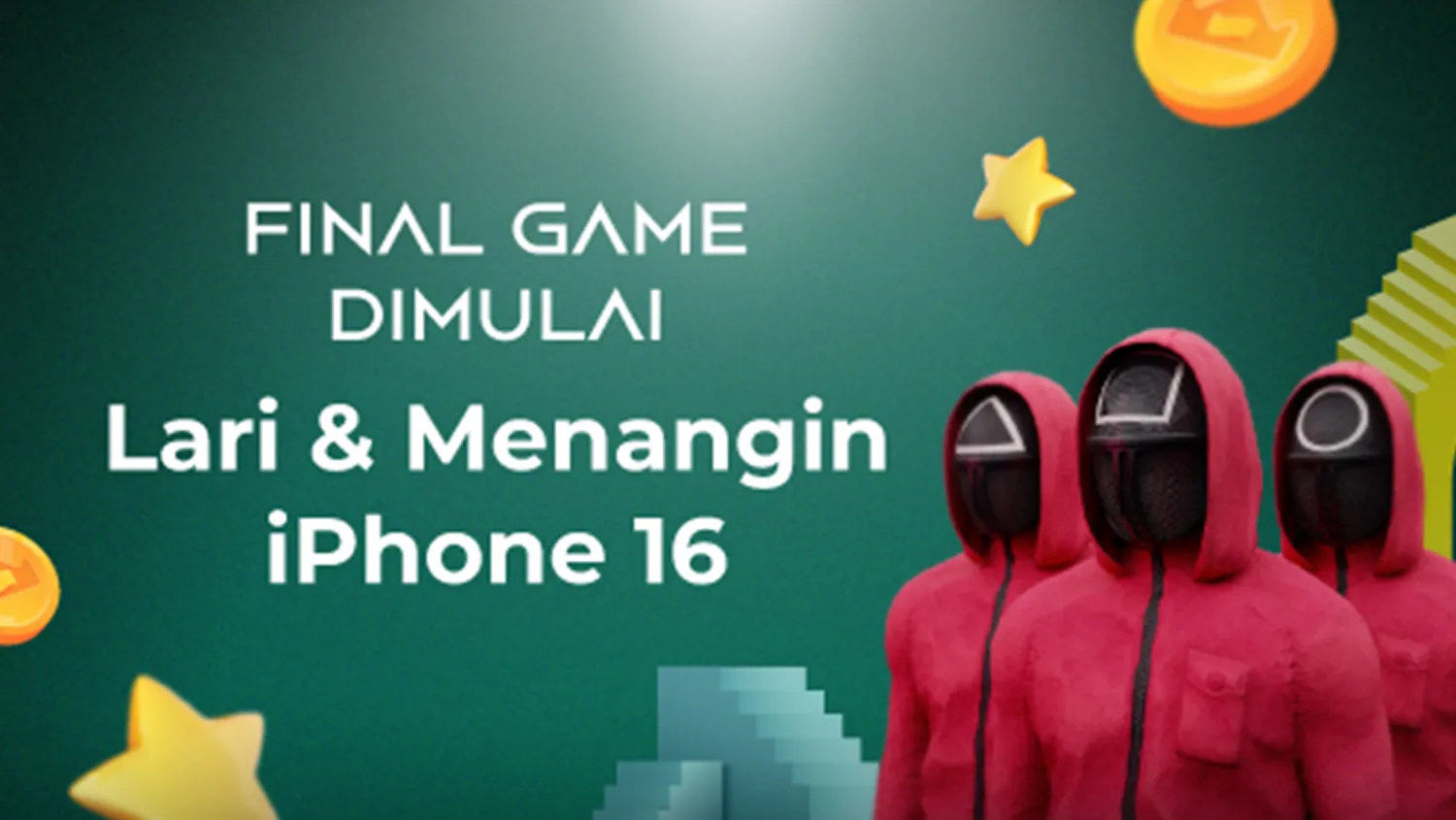 Lari dan Menangin iPhone 16 di Dana Squid Game Run.