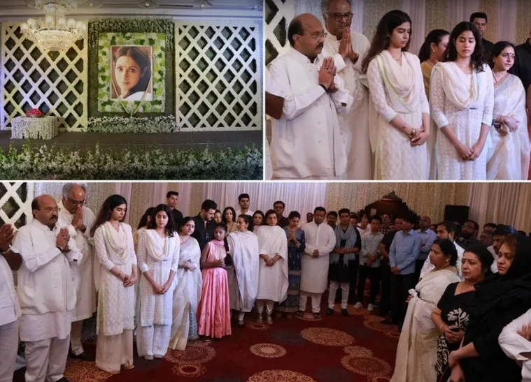 Boney Kapoor dan kedua anaknya menabur abu Sridevi di Chennai ©timesofindia