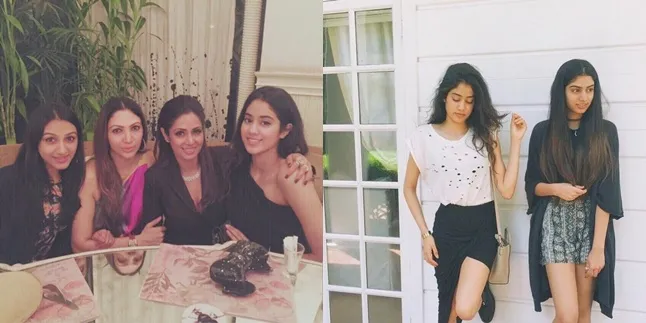 Ini dia dua putri remaja Sridevi yang cantik jelita dan modis @istimewa