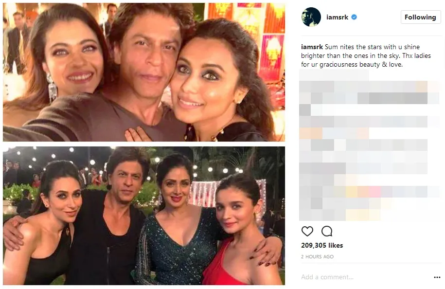 SRK bisa bikin Rani dan Kajol foto bareng ©instagram/iamsrk