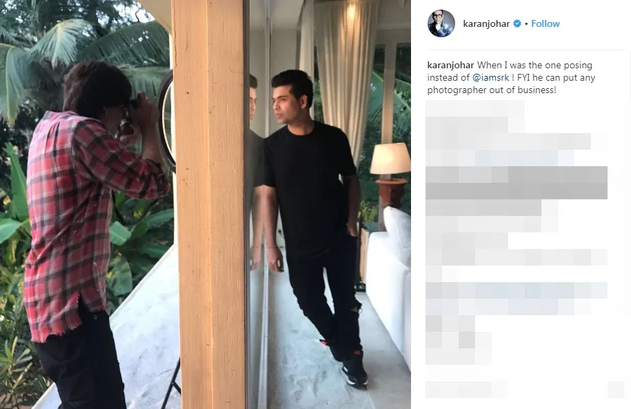 SRK jadi fotografer buat Karan Johar ©instagram/karanjohar