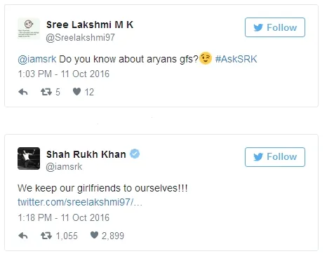 Siapa pacar Aryan, hanya cowok ganteng itu yang tahu ©twitter/iamsrk