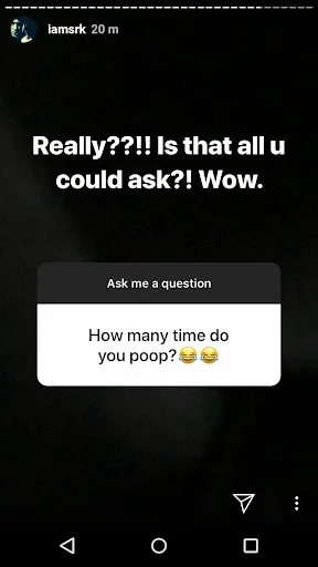 Shahrukh Khan terpesona dengan pertanyaan ini ©instagram/iamsrk