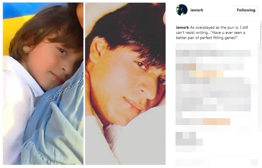 Mirip banget kan? ©instagram/iamsrk