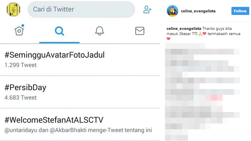Bergabungnya Stefan William ke Anak Langit jadi trending ©instagram/celine_evangelista