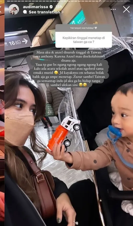 Instagram Story Audy Marissa (Credit: Instagram/audimarissa)