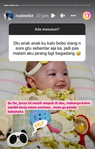 Story Nadine Chandrawinata dan Dimas Anggara (Credit: Instagram/nadinelist)