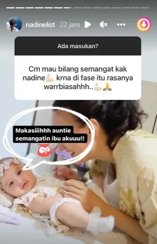Story Nadine Chandrawinata dan Dimas Anggara (Credit: Instagram/nadinelist)