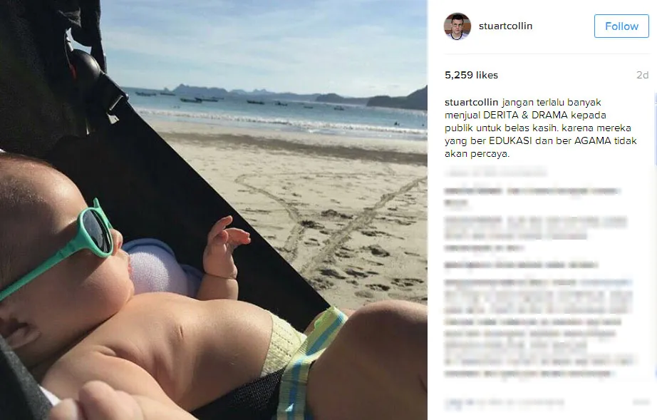 Stuart Collin sindir Risty Tagor? © Instagram.com/stuartcollin