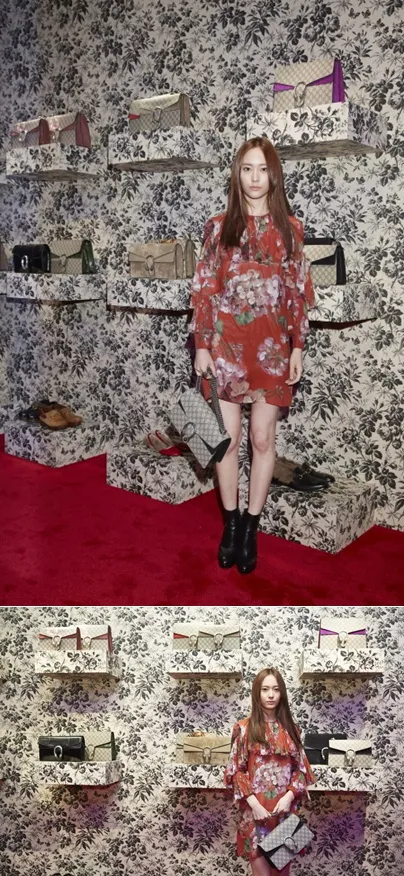 OOTD Krystal saat menghadiri acara beberapa waktu lalu. ©mwave.interest.com