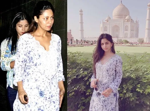 Baju Gauri dipakai Suhana, dan mereka terlihat sama cantiknya ©istimewa