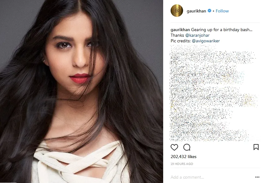 Suhana sekarang makin cantik! ©instagram/gaurikhan