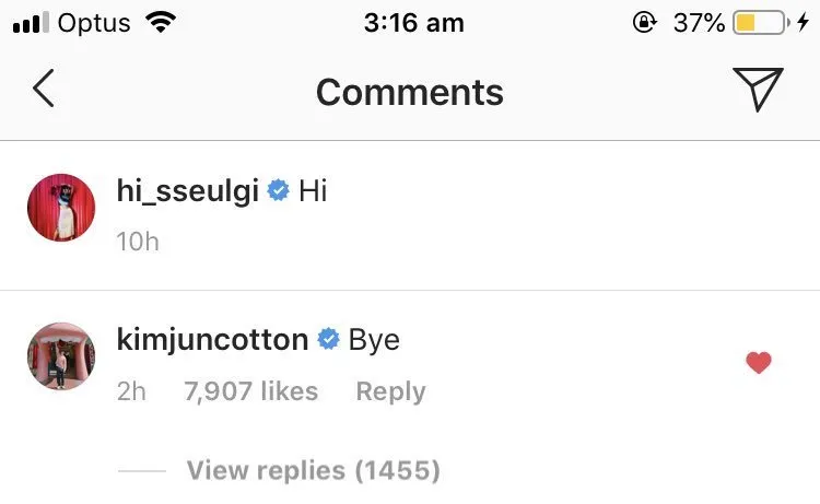 Komentar Suho Buat Seulgi