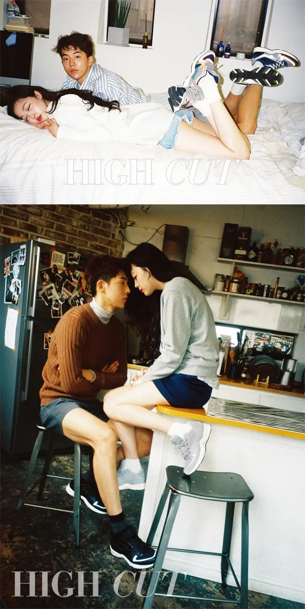 Sulli dan Nam Joo Hyuk di majalah High Cut. ©High Cut