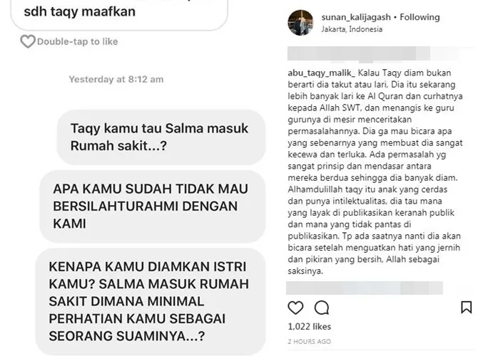 Komentar Abu Taqy Malik di Instagram Sunan Kalijaga. Credit: Instagram/sunan_kalijagash