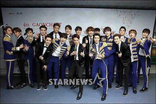 Super Junior dan EXO menjadi salah satu pemenang di Gaon Awards © StarNews