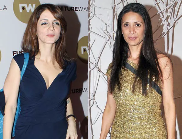 Sussanne (kiri) disebut sebagai penyebab perceraian Arjun dan Mehr Jessia (kanan). @fashionlady.in